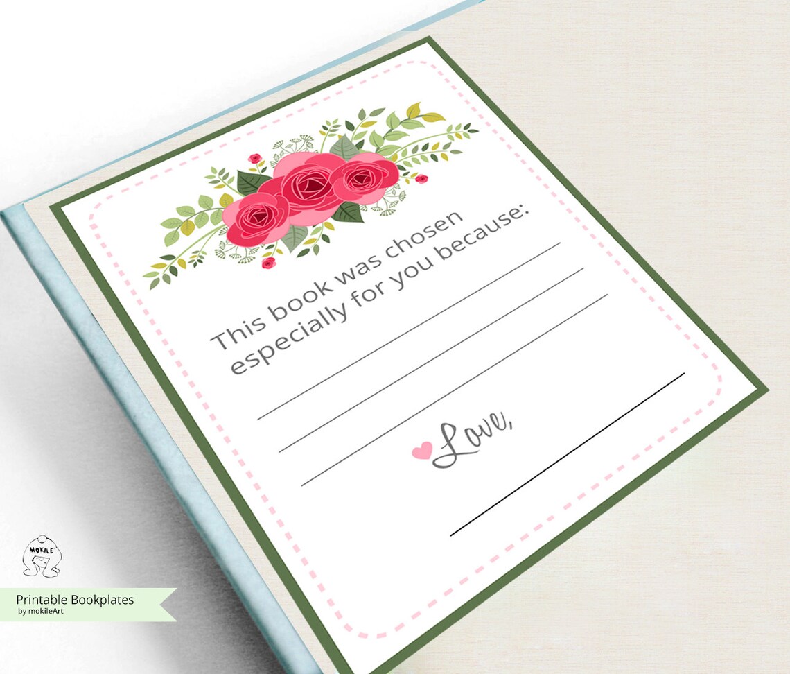 Printable Bookplates -baby Shower Bookplates- Printable Gift, Book ...