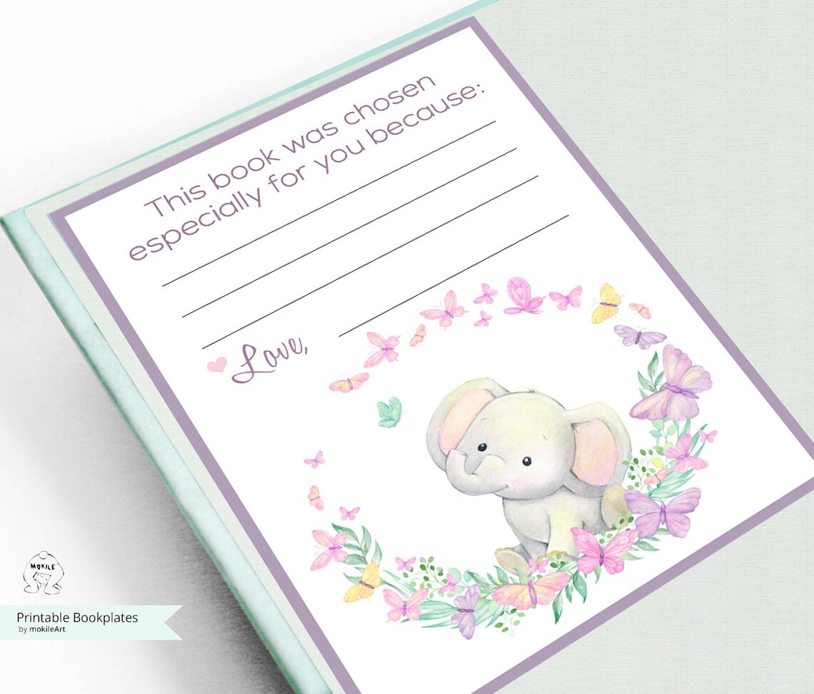 Elephant Thank You Card Elephant Theme Party Favor - Etsy