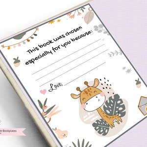 Exlibris für Babyparty, Exlibris, Tiere zum Ausdrucken, Geschenk, Buchzeichen, Exlibris, Buch, Kinderbuch, Buch, Exlibris, Buch, Kinderbuch, Buch, Exlibris
