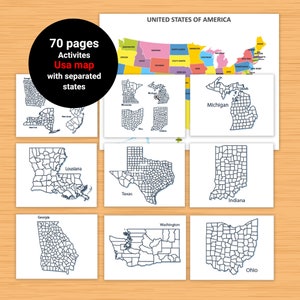 United States Geography Maps Activities clipart - Il 300x300.4565088776 26xi 