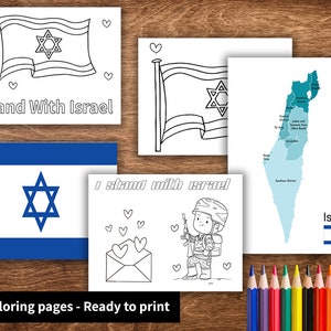 Ich stehe mit Israel -Israel unterstützen - Ausmalbilder zum Ausdrucken - Ausmalbilder zum Ausdrucken