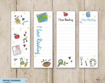 Printable Bookmarks Template, symbols Bookmarks, Printable Bookmarks Set,bookmarks, Digital Bookmark Template, Instant Download