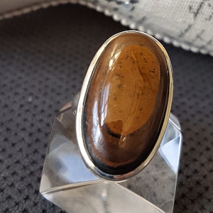 Obsidian, Obsidian in Silver, Mahogany Obsidian Ring, Silver Ring with Obsidian