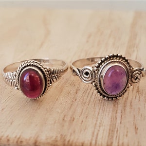Amatista, Anillo de Plata con Amatista, Anillo de Plata con Amatista