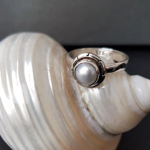 Pearl , Pearl in silver , Pearl ring in silver , Pearl