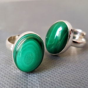 Malachite , Malachite Ring , Malachite in Silver , Silver Ring with Malachite