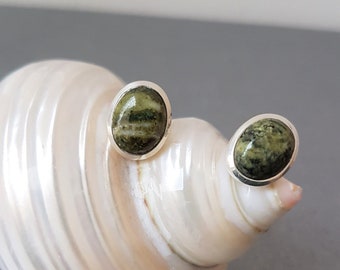 Jasper , Jasper in Silver , Silver Earrings with Jasper , Silver Ear studs with Jasper