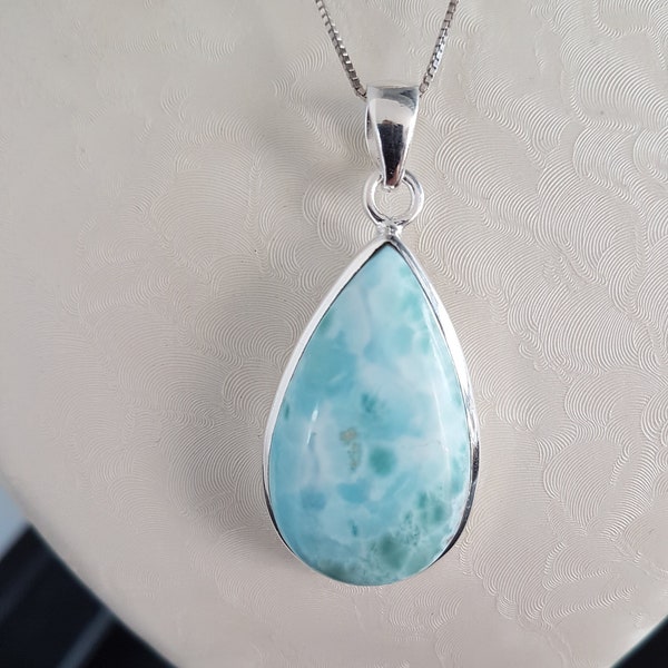 Larimar , Larimar in Silber , Larimar Anhänger , Silberanhänger mit Larimar