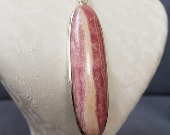 Rodochrosite , rodochrosite , pendentif rodochrosite , rodochrosite en argent