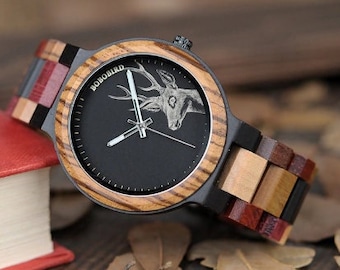 Wooden watch, women's watch made of wood, wooden wristwatch