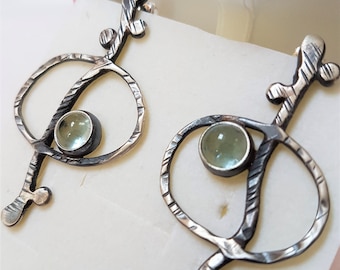 Aquamarijn, Aquamarine oorbellen, Aquamarine in zilver, Zilveren oorbellen met aquamarijn