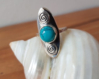 Turquoise, Bague Turquoise, Turquoise Argent 925, Bague