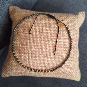 Bracelet, macrame bracelet, pearl bracelet