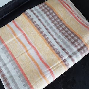 Retro cotton linen fabric, vintage pattern