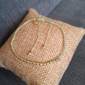 Bracelet, macrame bracelet, pearl bracelet