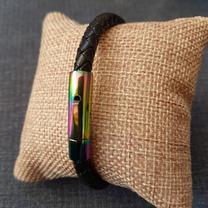 Pulsera, pulsera de cuero, pulsera de cuero genuino, pulsera trenzada