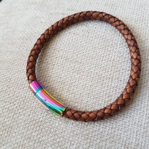 Pulsera, pulsera de cuero, pulsera de cuero genuino, pulsera trenzada
