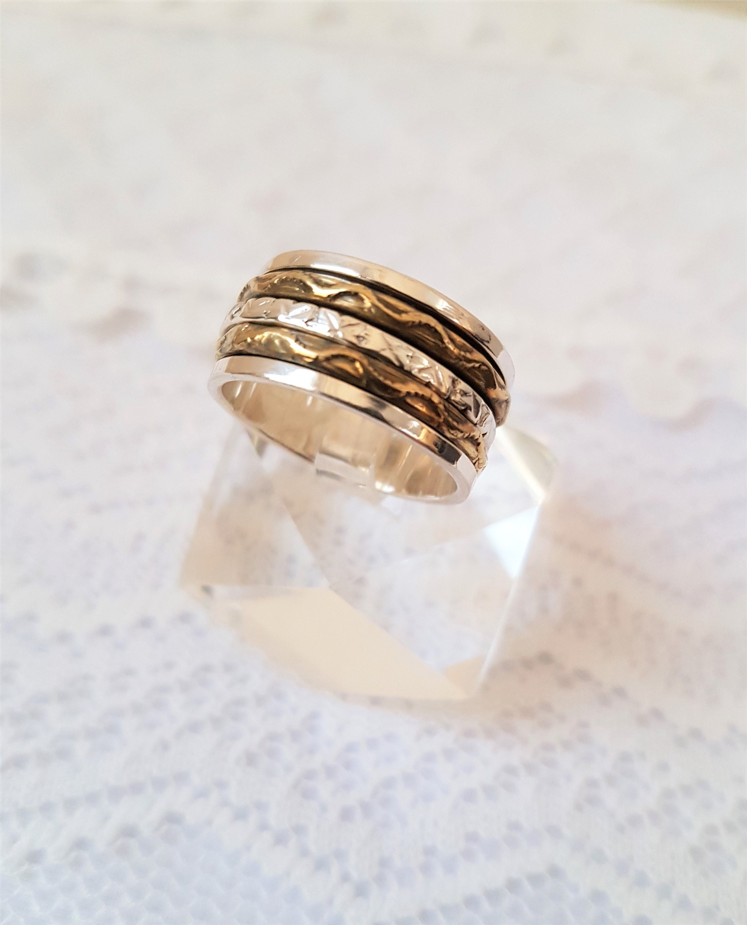 Antistress Ring Silber Ring Meditations Ring Ring 925 | Etsy