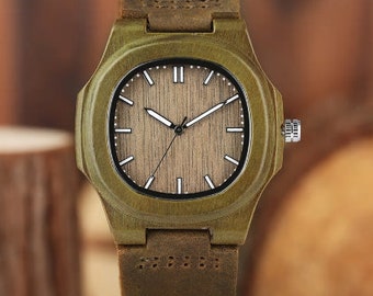 Montre en bois, montre-bracelet en bois