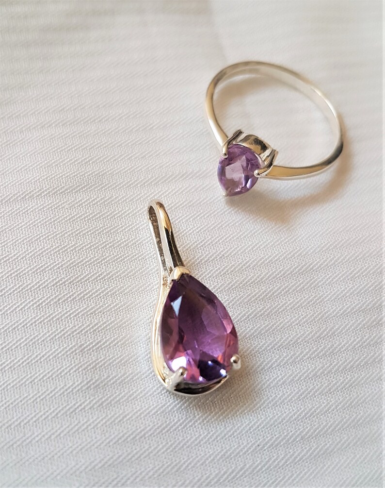 Amethyst Jewelry Set Amethyst in Silver Amethyst Jewelry Set