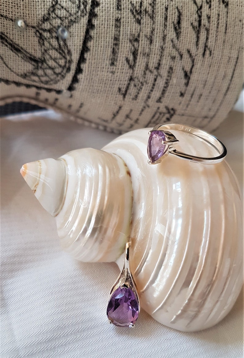 Amethyst Jewelry Set Amethyst in Silver Amethyst Jewelry Set