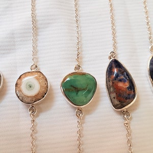 Silver bracelet, gemstone bracelet, natural stone bracelet