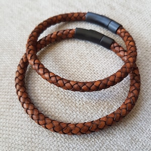 Pulsera, pulsera de cuero, pulsera de cuero genuino, pulsera trenzada