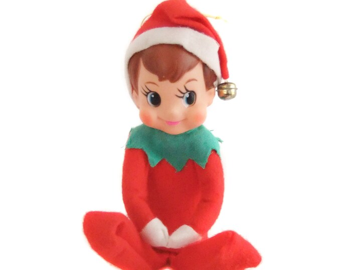 Vintage Pixie Elf Shelf Sitter Boy Elf Pixie Christmas - Etsy