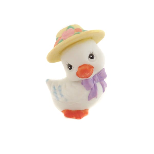 Vintage Easter Chick Figurine, Porcelain Duck, Small Easter Duck Figure, Baby Chick, Vintage Easter Decoration, Miniature Easter Chick