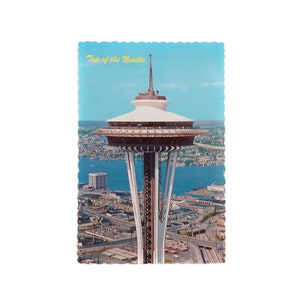 Cartão postal vintage de Seattle, não utilizado, Seattle Washington Space Needle