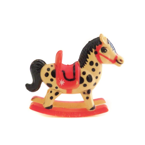 1965 Rocking Horse Toy, Mattel Liddle Kiddles Toy Calamity Jiddles, Miniature Rocking Horse, Plastic Rocking Horse Figurine, 1960's Toys