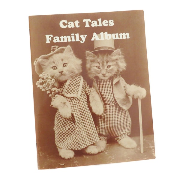 Cat Tales Family Album Vintage Book, Harry Whittier Freese Anthropomorphic Animal Art Photography, Kittens Book, Coffee Table Book