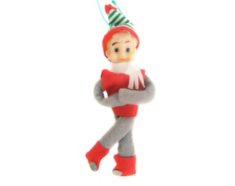 Vintage Pixie Junge Ornament Japan Vintage 1960er Jahre Pixie Ornament