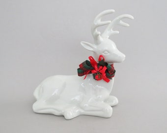 クリスマス　トナカイ ホワイト鹿の置物 51bmh0ACdcL._AC_UF894,