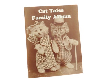 Cat Tales Family Album Vintage Book, Harry Whittier Freese Anthropomorphic Animal Art Photography, Kittens Book, Coffee Table Book