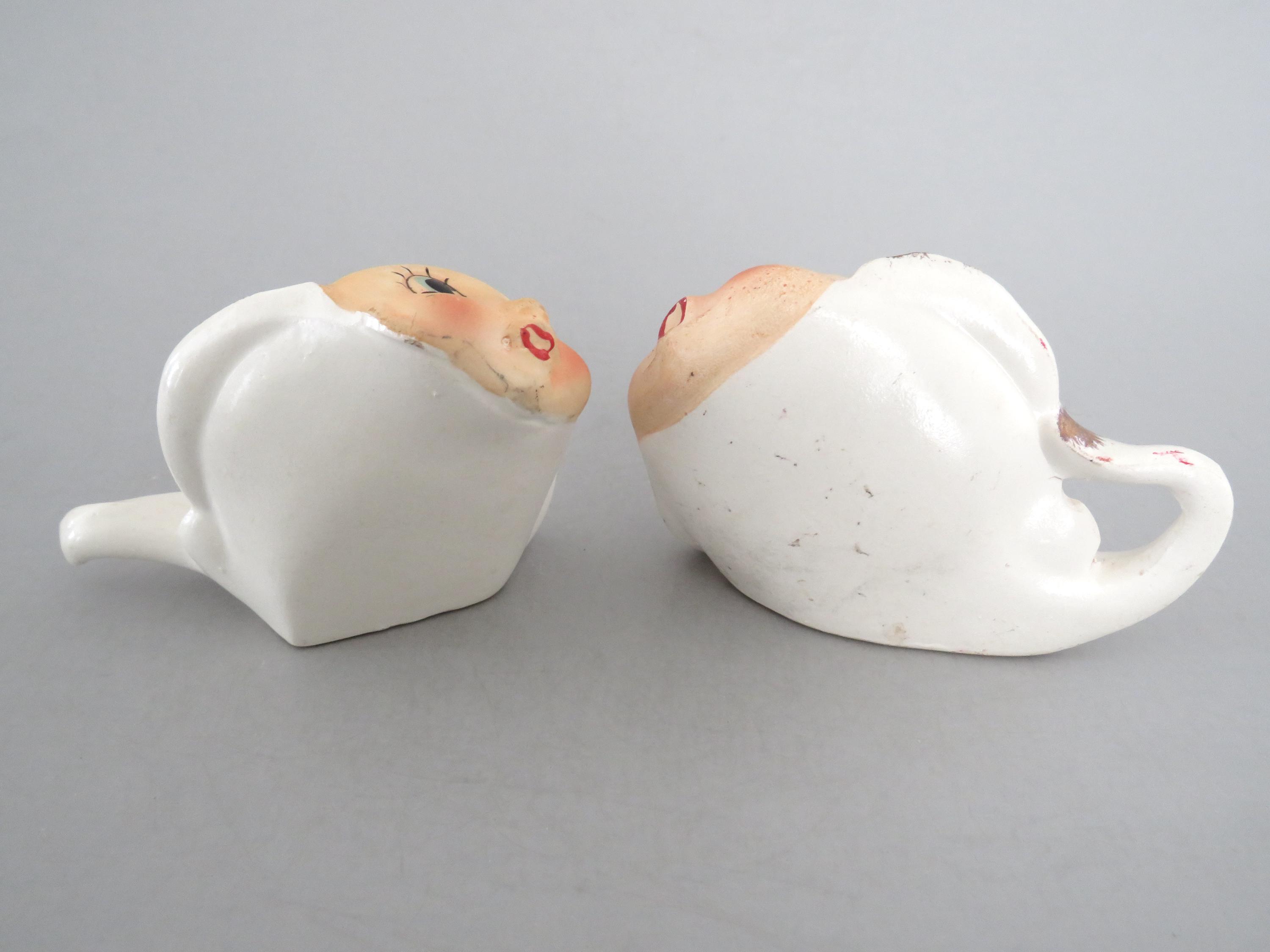 アンティーク 仙人 Rare Vintage Stingray Salt and Pepper Shakers, Anthropomorphic