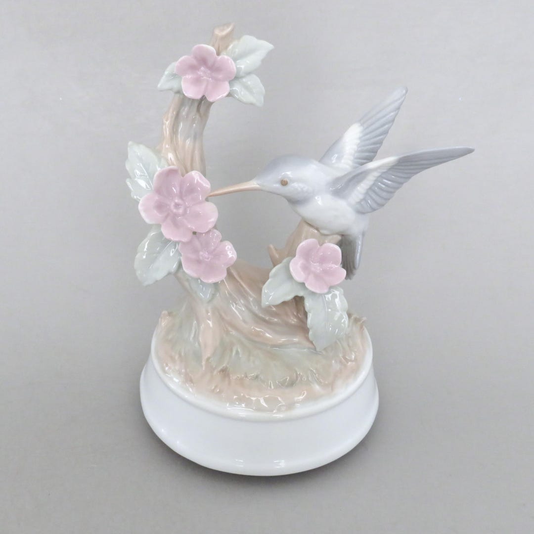 Vintage Hummingbird Music Box, Plays Tenderly by Nat King Cole