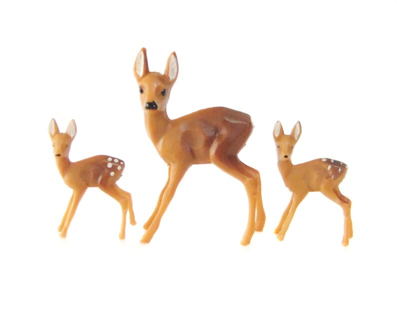 small plastic deer figurines