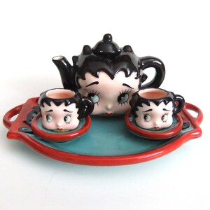 Betty Boop ティーポット 6ピース セット ミニチュア 陶器1995年 il_300x300.795671167_6wxw.jpg