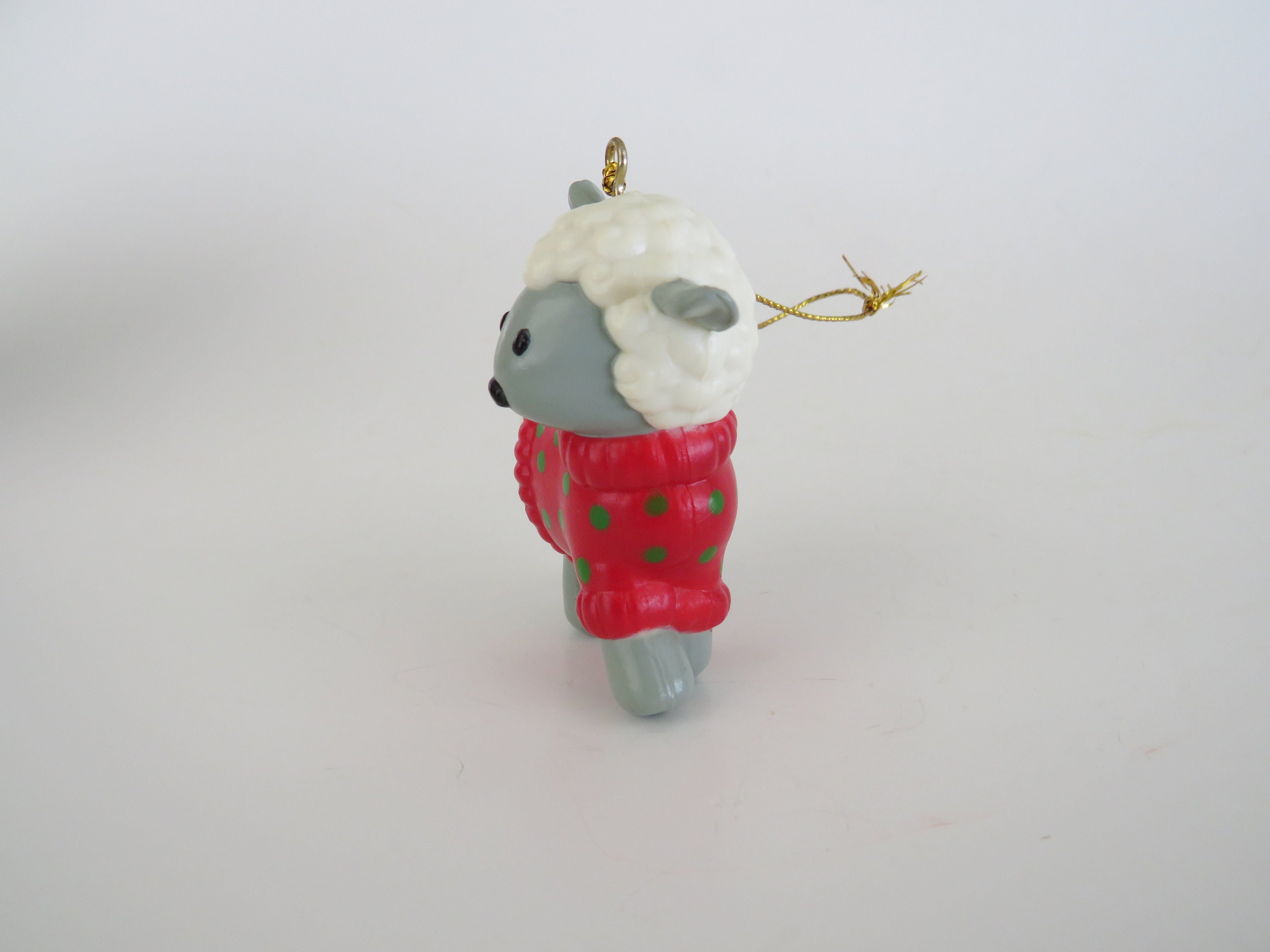 Ornaments Vintage Gibson Christmas Collectibles Plastic Sheep Lamb