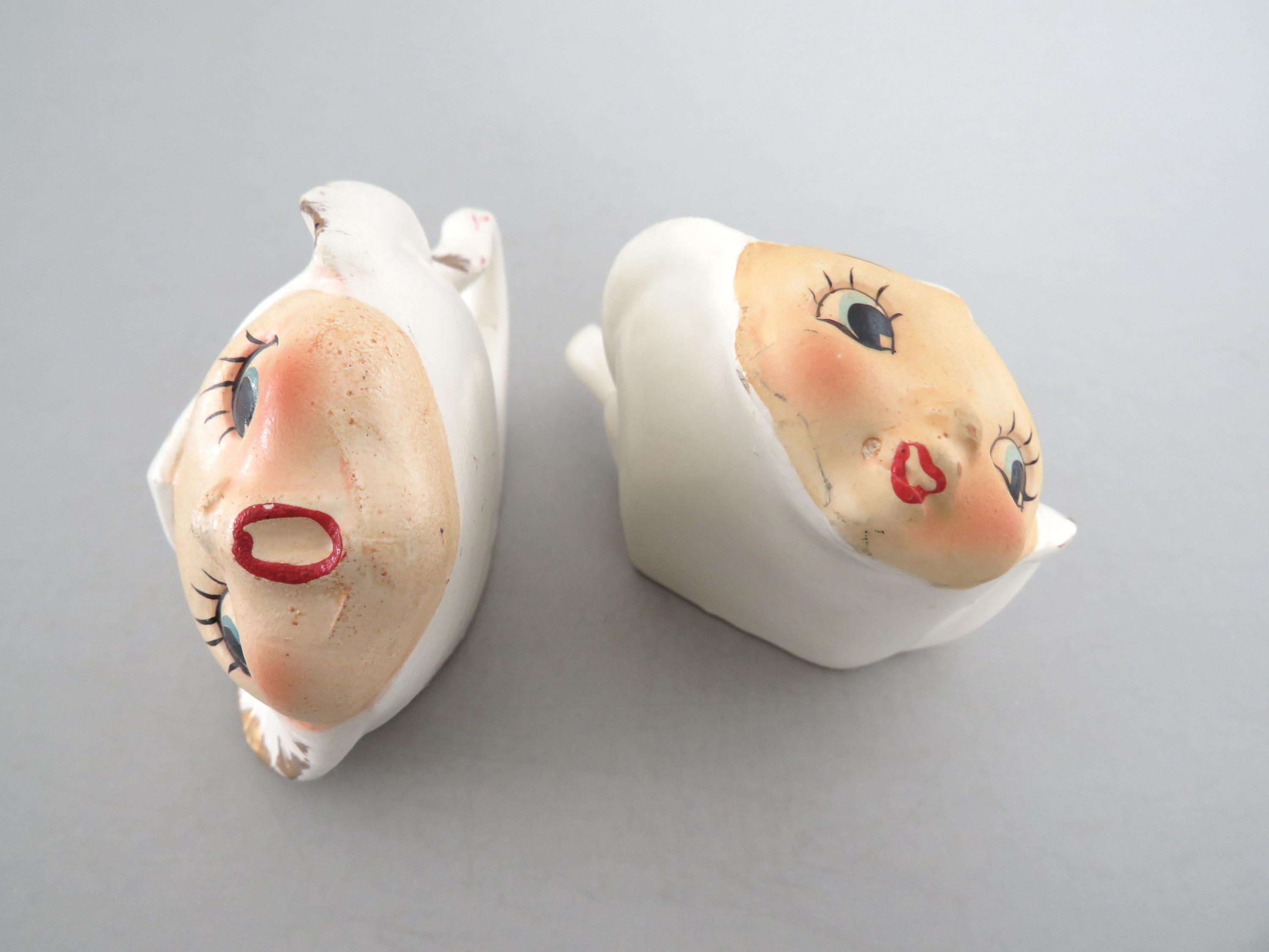 アンティーク 仙人 Rare Vintage Stingray Salt and Pepper Shakers, Anthropomorphic