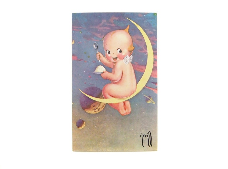 Kewpie on The Moon Rose O/'Neil The Ashers Kewpies Vintage Postcard Vintage Kewpie Postcard