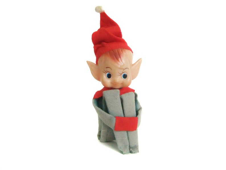 Knee Hugger Elf with Pointy Ears Pixie Elf Shelf Sitter | Etsy