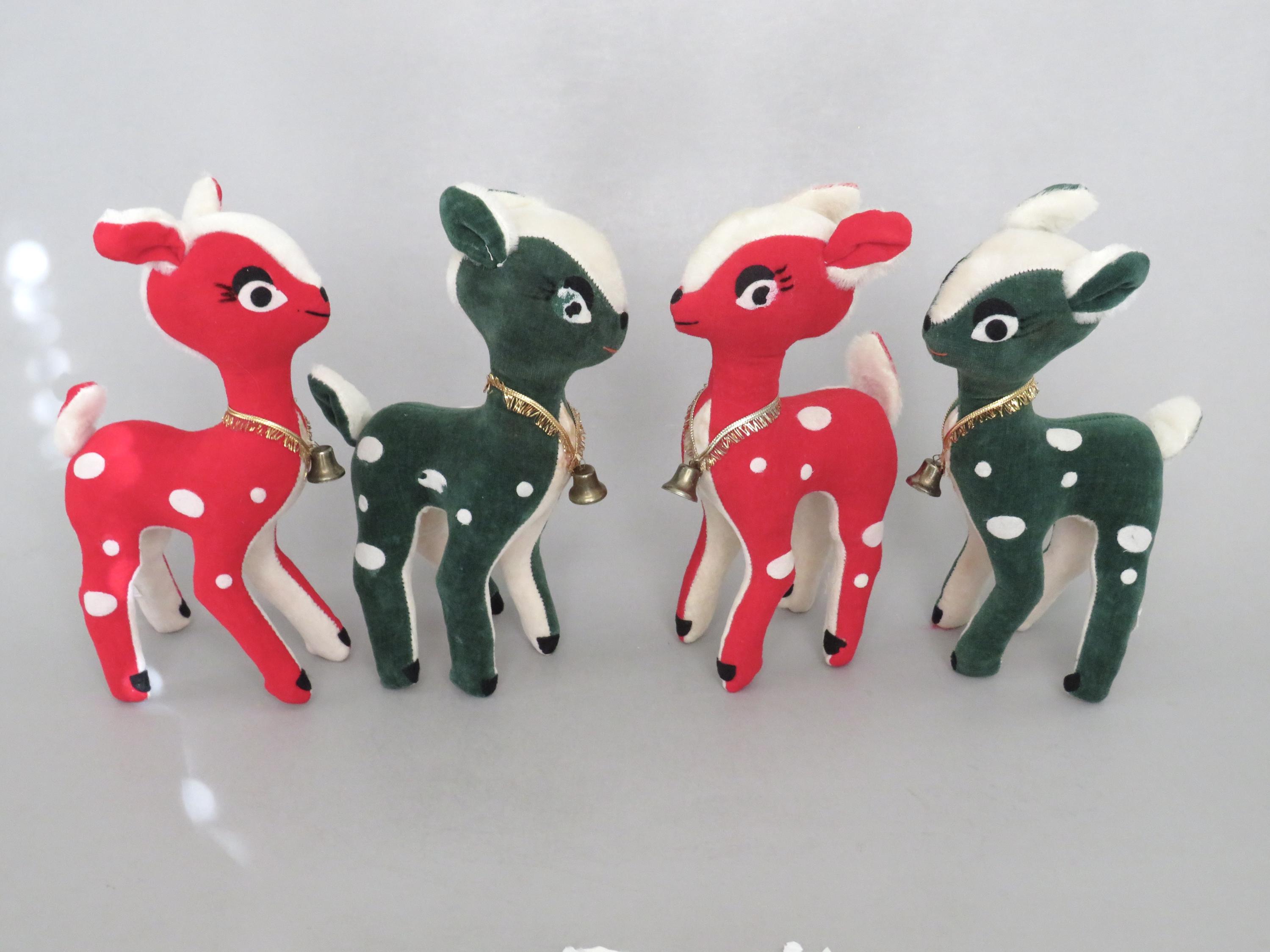 Vintage Reindeer, 60s Mid Century Mod, Sawdust Stuffed Reindeers