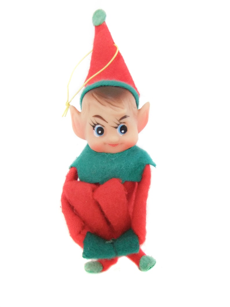 Small Vintage Pixie Elf Knee Hugger Ornament Pointy Ear Elf | Etsy
