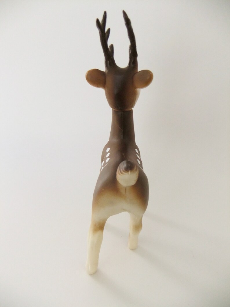 Large Plastic Reindeer Figurine Vintage Reindeer Japan Etsy