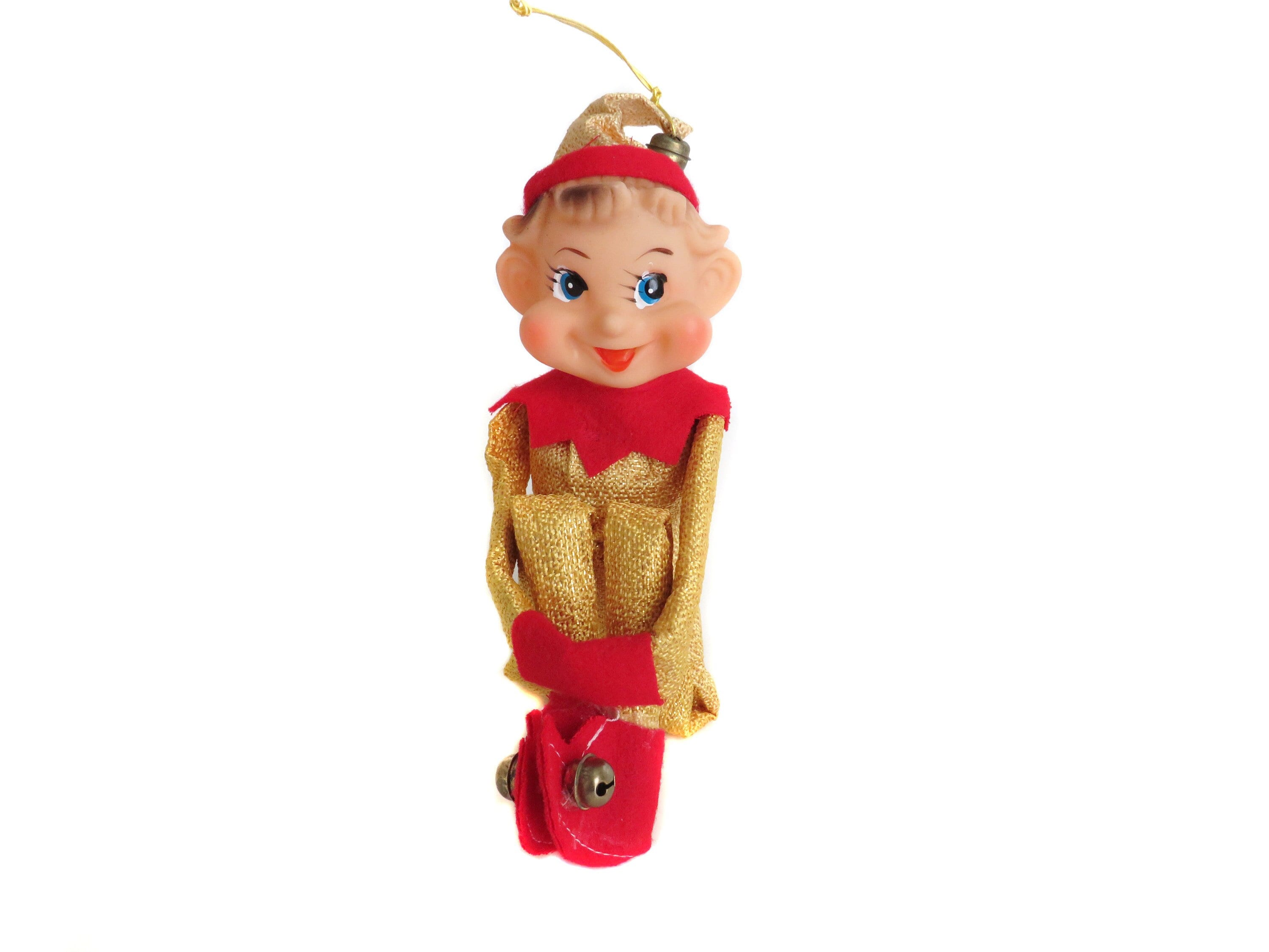 【未使用保管品】JETty ELF GOLD Vintage Pixie Elf Shelf Sitter, Elf Pixie, 1960's 1950's Christmas