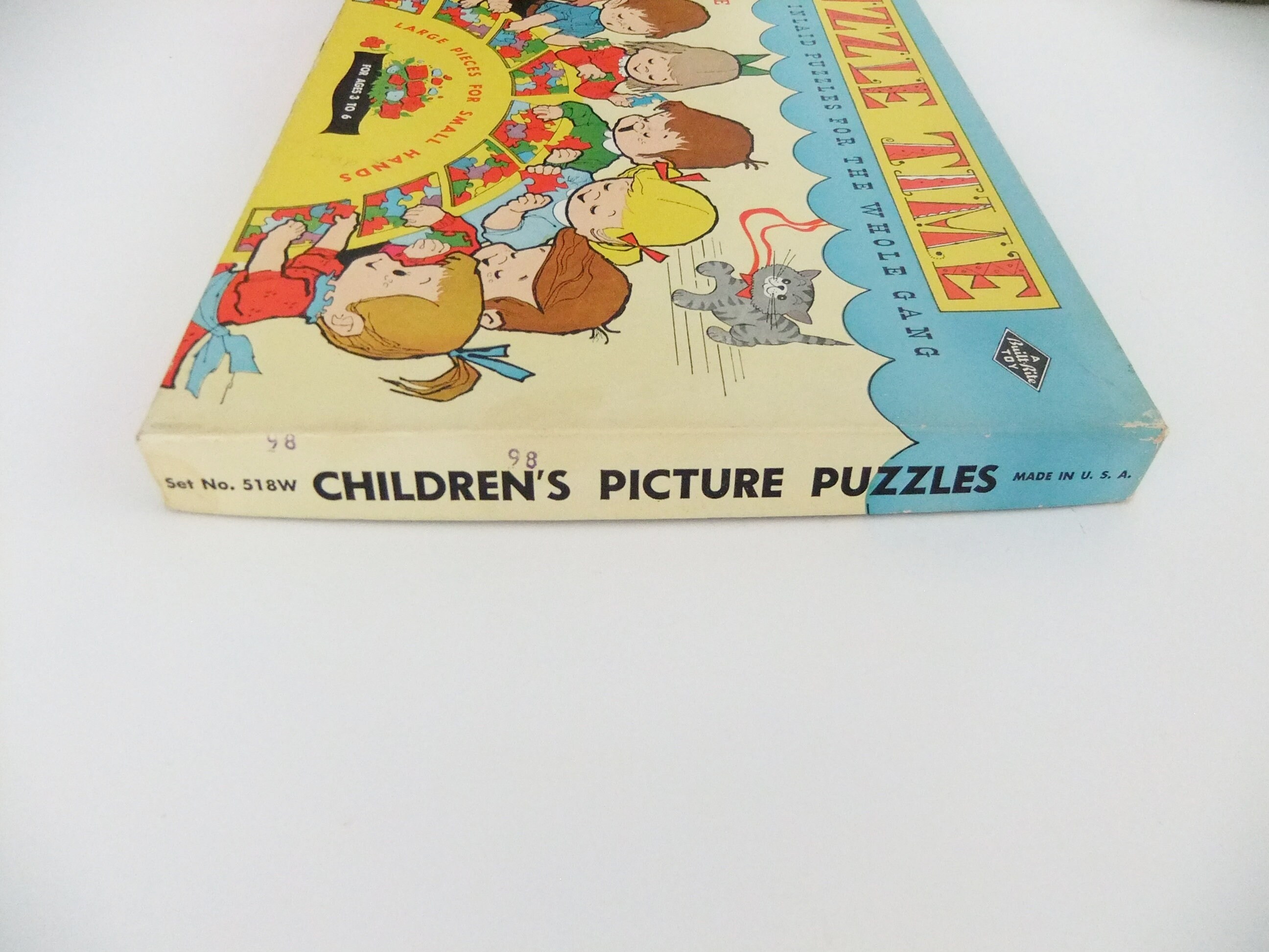 Vintage Puzzle Set, Built Rite Puzzle Time Set of 8 Childrens Puzzles ...