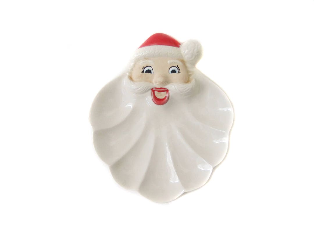 Vintage Santa Candy Dish Retro Kitsch Santa Head Ceramic - Etsy