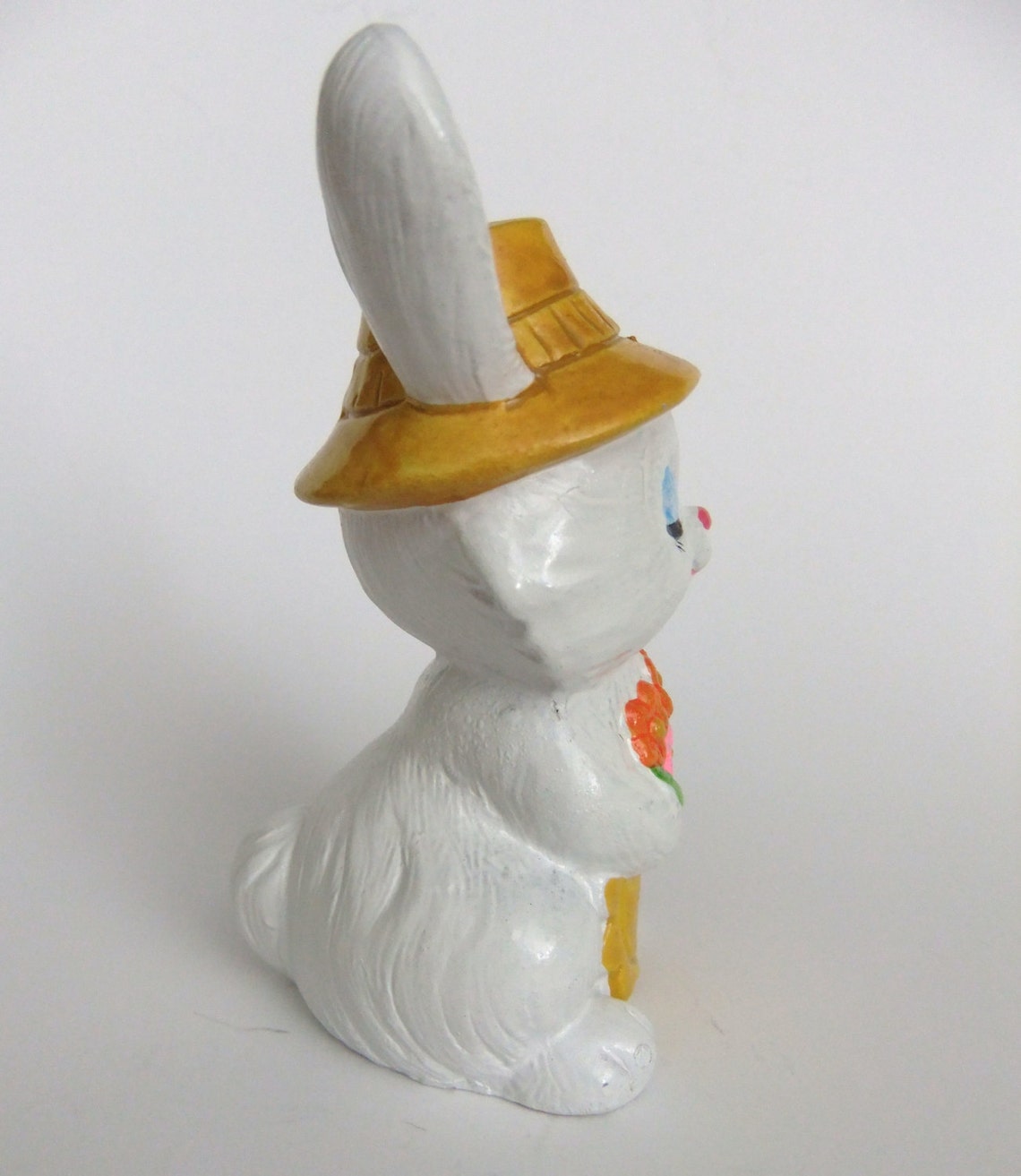 Kitsch Rabbit Figurine Kitschy Bunny Easter Decor Easter Etsy